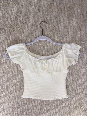Wilfred Cream Smocked Blouse